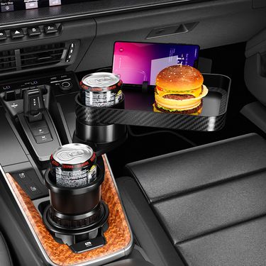 Cross-border Explosions Car Tray Cup Holder Rotatable One-half Beverage Rack Mobile Phone Rack Car Cup Holder Tray_autovado.com
