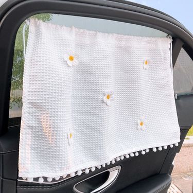 Car Side Window Ins Wind Internet Celebrity Sunshade Heat Shield Creative Suction Cup Car Flower Curtain_autovado.com