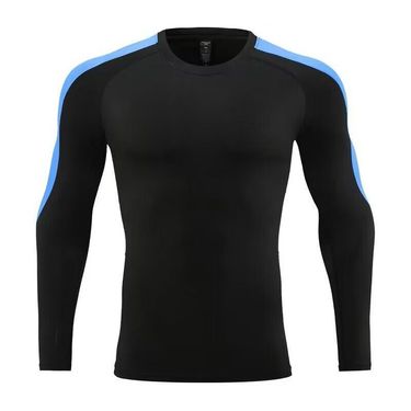 Men's Clothing Tights Long-Sleeved T-Shirt High Elastic Quick-Drying Breathable Sports Running Training Fitness Clothes Round Neck_autovado.com