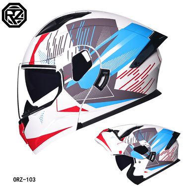 Orz New Revealed Double Lens Men's And Women's Four Seasons Motorcycle Travel Cruise Helmet Large_autovado.com
