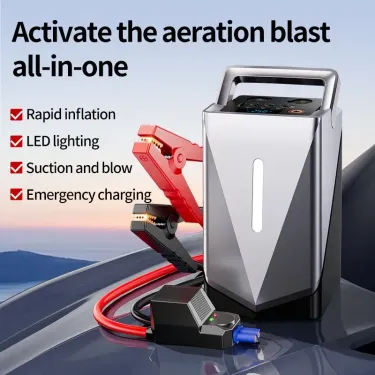 All-in-one Auto Emergency Start Power Bank Inflation Pump Suction/Blow Multifunctional Car Jump Starter Booster Air_autovado.com