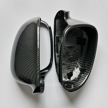 Side Wing Mirror Covers Caps For VW Golf MK5 GTI plus Passat B6 B5.5 for Jetta 5 (Carbon Look) Sharan Variant EOS for VW_autovado.com