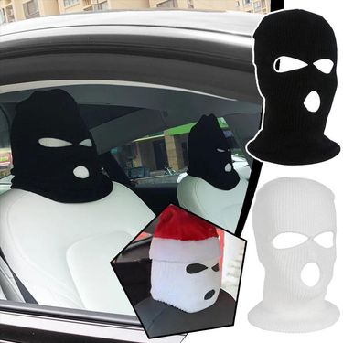 3-hole Funny Car Seat Headrest Cover, Decorative Accessories, Special Headgear For Cow's Disease_autovado.com