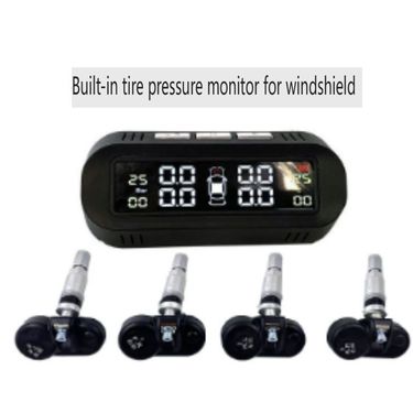 Solar-Powered Wireless TPMS For Cars - Hidden Windshield-Mounted Tire Pressure Monitoring System With Real-Time Alerts & Temperature Sensor_autovado.com