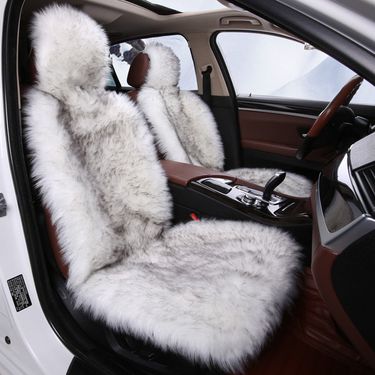 Plush seat cushion with backrest universal seat cushion seat cover_autovado.com