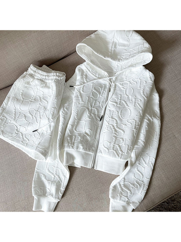 Women's sweatshirt shorts suit for women high-end light luxury temperament goddess style casual fashion two-piece set_autovado.com