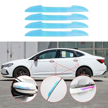 Car Door Handle Strip, Rearview Mirror Equipped With Colorful Luminous Decorative Sticker, Drip Glue Thickened Anti_autovado.com