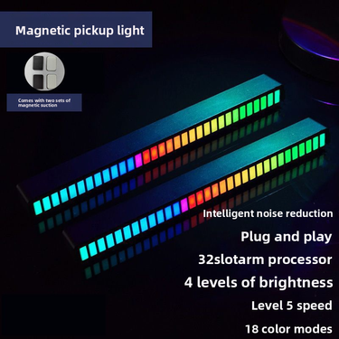 Sound Pickup Voice-Controlled RGB Rhythm Speaker Jumping Car Interior Audio LED Music Ambient Light_autovado.com