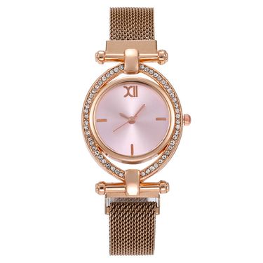 Diamond-encrusted Oval Women's Watch Women's Watch Ferromagnetic Quartz Watch Women's Iron-absorbing Stone_autovado.com