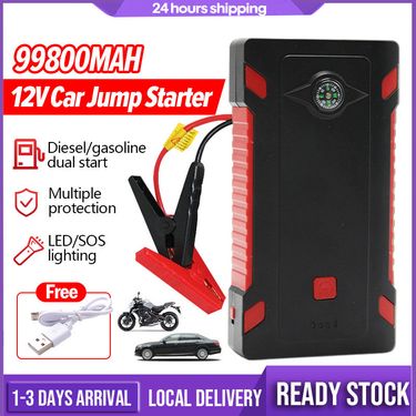 99800mAh 12V Emergency Jump Start Powerbank Booster Tire Portable Jumper Battery Power Bank Car Starter_autovado.com