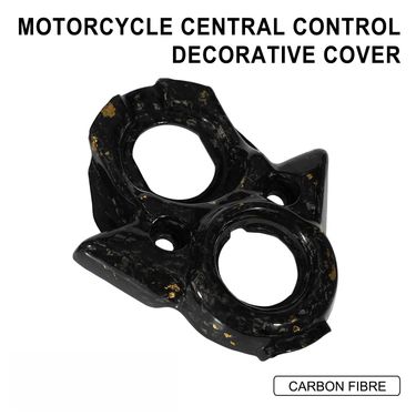 Carbon Fiber Center Console Cover For Electric Dirt Bike - Lightweight & Durable Motorcycle Accessory (15x15x6cm) - Black Gold & Black Purple Options_autovado.com