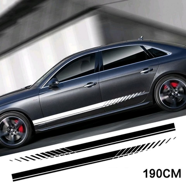 Car sticker Side skirt patterned personality sport modified car sticker universal door low back scratch cover decoration_autovado.com
