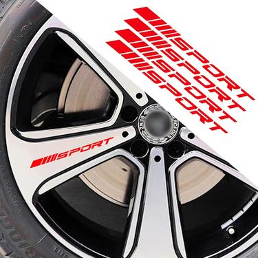 4pcs Sports SPORT Style Car Doors, Steel Rings, Wheel Hubs, Racing Tires, Personalized Decoration Stickers, Cars_autovado.com