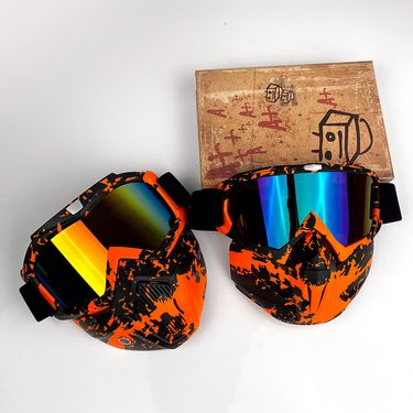 Motorcycle Snow UV400 Outdoor Cycling Men's Windproof Sand Goggles Helmet Face Mask_autovado.com