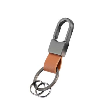 Simple Leather Keychain Personality Fashion Men's Waist Hanging Car Key Chain Home Storage Anti Lost U Shaped Buckle Hanging_autovado.com