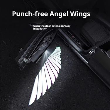 Angel Wing Projection Welcome Floor Light, Interior Decoration, Wiring Free, Car Door Opening Sensor_autovado.com