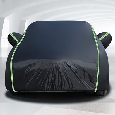 Full Coverage Oxford Cloth Reflective Strips Rainproof Heat Insulation Black Aluminum Film Dustproof Car Sunshade Cover_autovado.com