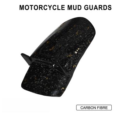 Carbon Fiber Rear Fender Mudguard For Electric Motorcycles - Lightweight & Durable Upgrade Accessory (24x15x7cm, Black Gold/Black Purple)_autovado.com