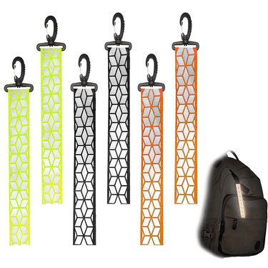 Reflective pendant pendant backpack running reflective keychain with hook reflective strip reflective tape_autovado.com