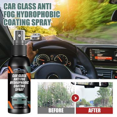 Rayhong Car Glass-Anti Fog Hydrophobic Coating Spray, Rearview Mirror Windshield Cleaner Stains Hydrophobic Water Spray Antifogging Agent_autovado.com