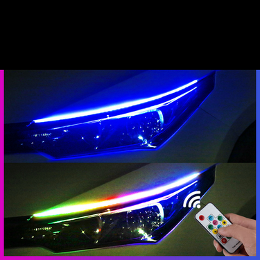 Daytime running light water turn light Universal Light guide strip car modification decorative light strip led super bright light strip_autovado.com