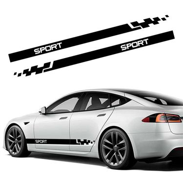 Skirt Racing Stripes Side Body Whole Car Decals Waistline Modification Stickers_autovado.com