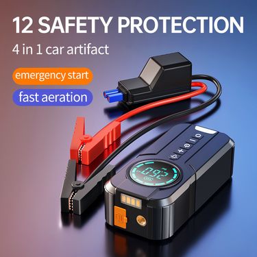 Car Emergency Jump Air Pump Integrated Power Bank Multi-Functional Portable Battery Ignition Starter_autovado.com