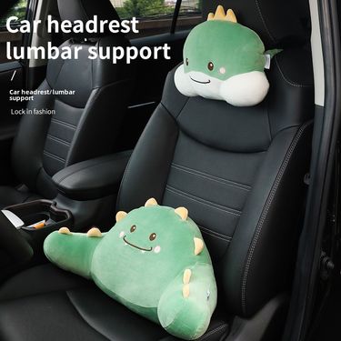 Idxinxuan cartoon car headrest car cushion seat neck pillow dinosaur suit car cute headrest_autovado.com