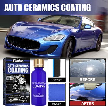 Rayhong 3pcs/set Auto Ceramics Coating, Clean Decontamination Waterproof Dustproof Scratch Repair Paint Maintenance Renovation Coating Solution_autovado.com