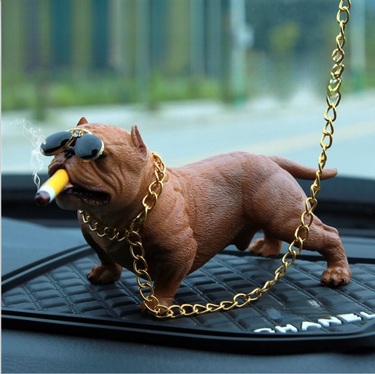 Bull Terrier Personality Creative Interior Sedan Dashboard Decoration High-end Car Accessories_autovado.com