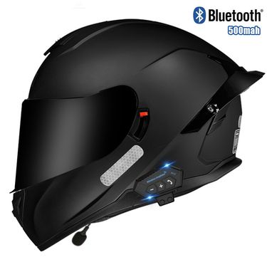 DOT Certified Motorcycle Helmet With Dual Visor & Bluetooth – Full Face ABS Helmet For Men & Women – UV Protection & Aerodynamic Design_autovado.com