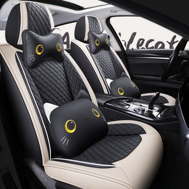 Car seat cushion four seasons universal fully surrounded cute seat cover goddess seat cushion all-inclusive car seat cover winter car interior_autovado.com