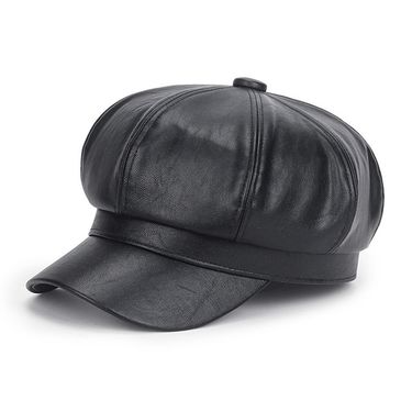 Hot Sale Autumn Winter Newsboy Cap Ladies Leather Octagonal Caps Solid Color Women Berets Hat Fashion Outdoor Party Hats New_autovado.com