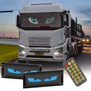 Internet Celebrity Specific Demon Screen Eye Truck Dynamic LED Light Intelligent Car Sticker_autovado.com