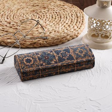 Unisex Vintage glasses case Wood spun spray painted leather sunglasses case literary anti-pressure prescription for myopia glasses case_autovado.com