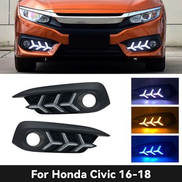 Suitable For 16-18 Model Tenth Generation Honda Civic DRL Modified LED Daytime Running Lights_autovado.com