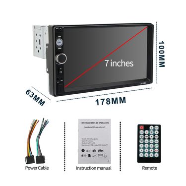 7010 single dock car MP5 player car Bluetooth MP4 MP5 all in one machine reverse car image_autovado.com