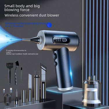 New dust blower blowing and suction integrated handheld high power 50000RPM portable vacuum cleaner for car with digital display_autovado.com
