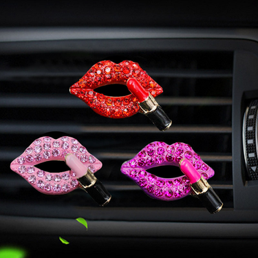 New Car Perfume Clip Creative Diamond Red Lip Car Air Conditioner Air Outlet Aromatherapy Clip Car Interior Jewelry Ornaments_autovado.com