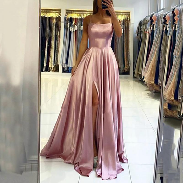 Women's evening dress long suspender graduation party bridesmaid dress temperament slim dress_autovado.com