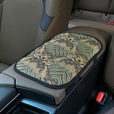 Universal Woven Satin Cushion, Central Box Protective Cover, Creative Middle Height Raised Armrest Glove_autovado.com