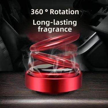 Car suspension rotating double ring aromatherapy solar aromatherapy car accessories perfume high-end elegant products_autovado.com