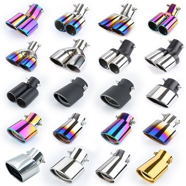 Stainless Steel Muffler Gas Cover Decoration Single Car Exhaust Pipe Universal Tail Throat_autovado.com
