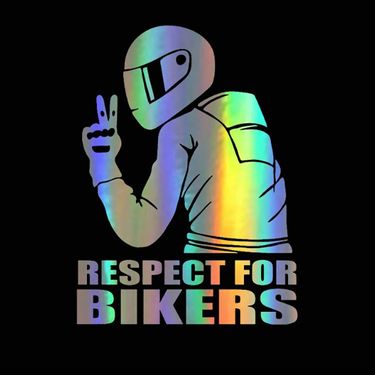 Respect For Bikers Motorcycle Laser Engraved Car Stickers_autovado.com