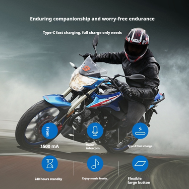 LX3 Motorcycle Bluetooth Full Half Helmet Long Range Wireless Waterproof Earphones_autovado.com