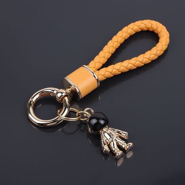 Car Key Chain Pendant Women's Men's High End Personality Creative Braided Leather Car Key Chain Cute Ins Internet Celebrity_autovado.com