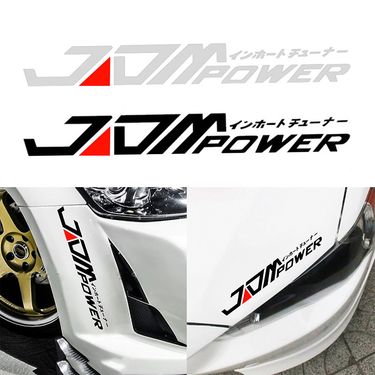 Car 28x4cm JDM Reflective Body Japanese Light Eyebrow Car Sticker_autovado.com