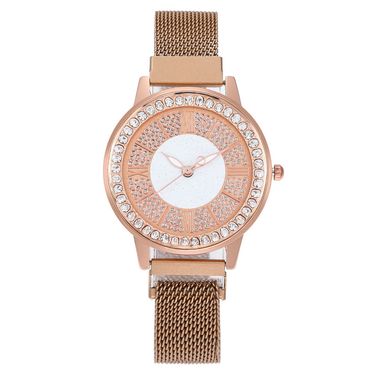 Diamond-embedded Fashion Women's Watch quartz watch lazy iron-absorbing magnetic iron-absorbing stone women's watch_autovado.com