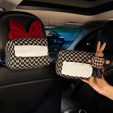 Creative Holder Armrest Box Tissue Bag Hanging Car Interior Decoration Supplies For Women_autovado.com