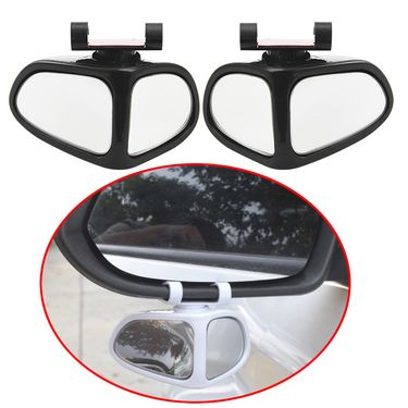 Reverse Rearview Auxiliary True Glass Mirror 360 Degree Rotatable Front And Rear Wheels Visible High-definition Blind_autovado.com